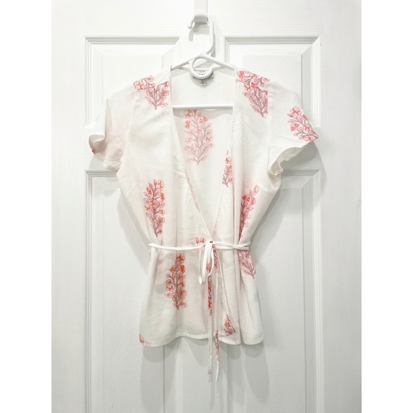 Lucky Brand Floral Wrap Top - Picture 1 of 14
